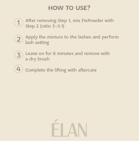 Elan - Pudra fixativa pentru laminarea genelor "FIX POWDER"