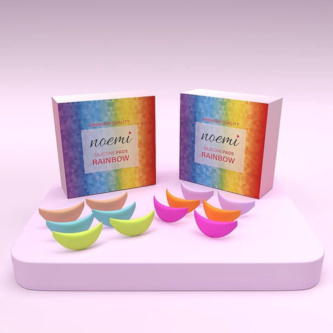 Noemi - Bigudiuri din silicon Rainbow (Mix Box 6 perechi)