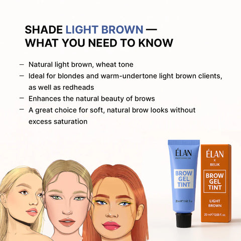 Elan - Gel - Vopsea pentru sprancene Light Brown