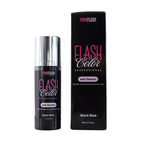 PINK FLASH – Flash Color: Vopsea cu Oxidant Gene & Sprancene 2in1: BLACK BLUE
