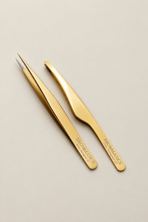 Set pensete profesionale BROWMANCE – Brow Designer 01 & 03 | GOLD