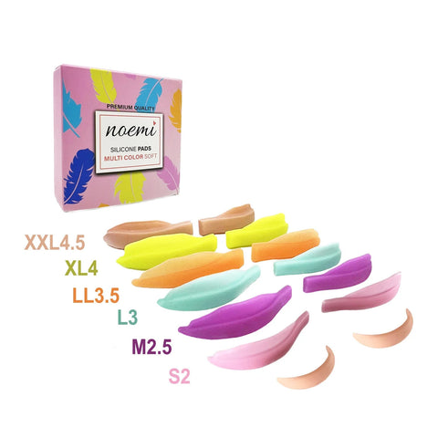 Noemi - Bigudiuri din silicon 'Multi Color Soft' (6 perechi )