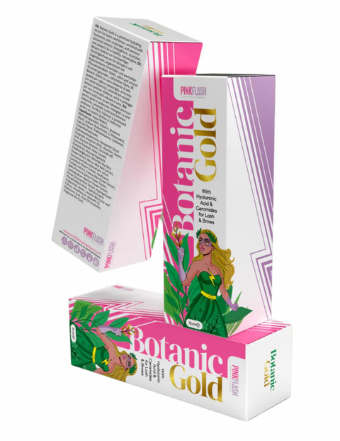 PINK FLASH – Botanic Gold - Ser tratament hidratare sprancene & gene (15ml)
